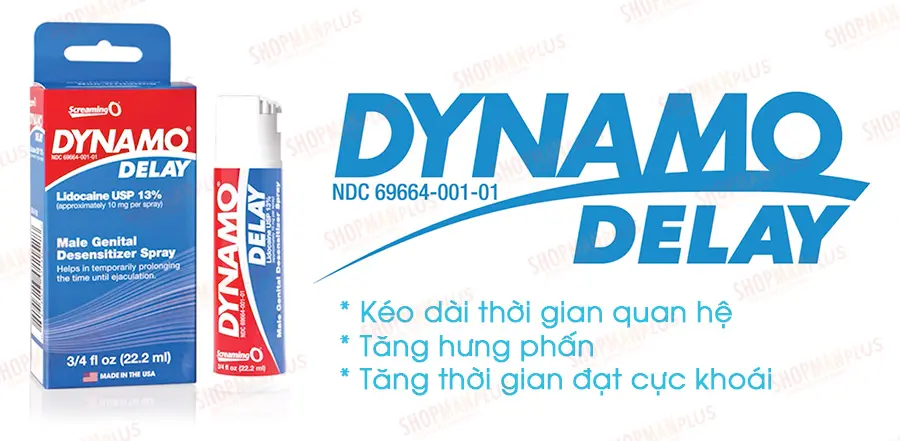 Giới thiệu thuốc xịt dynamo delay chính hãng usa tại shopmanplus.com