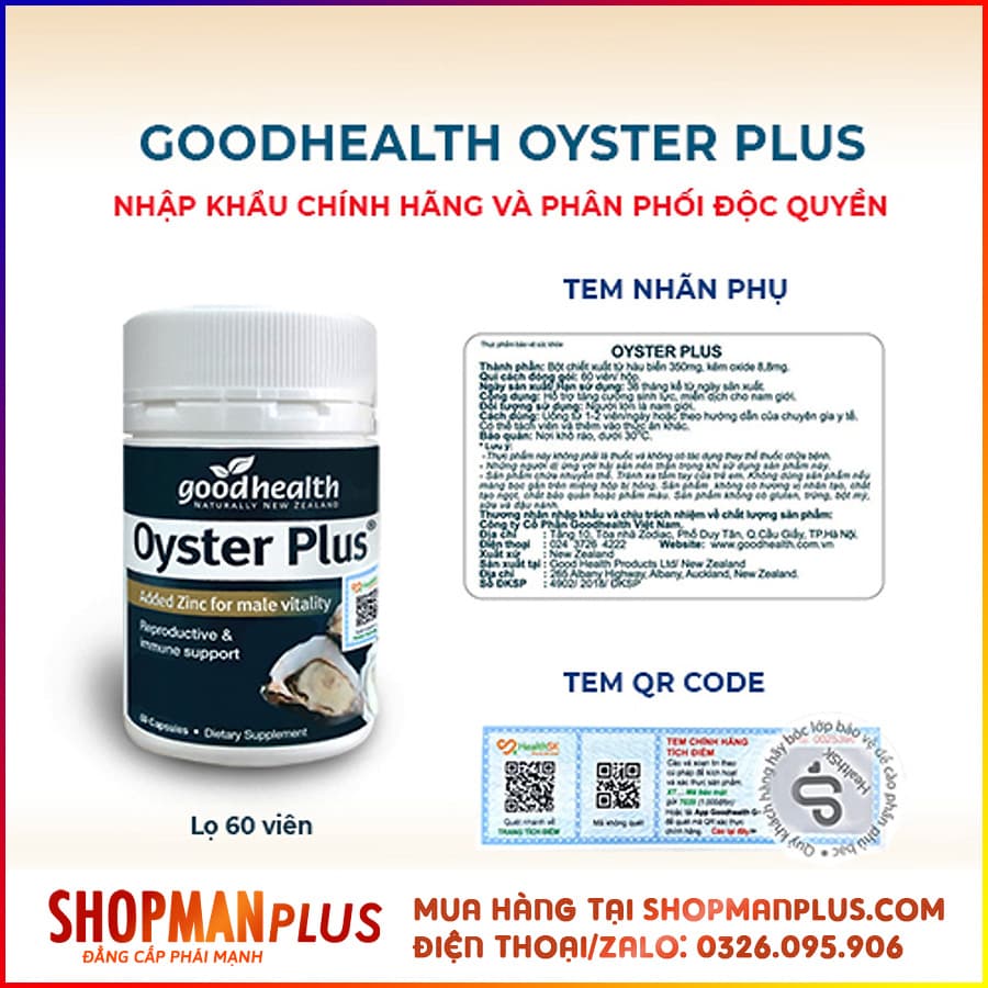 Goodhealth Oyster Plus nhập khẩu chính hãng