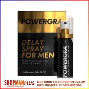 Thuốc xịt chống xuất tinh sớm powergra delay spray for men
